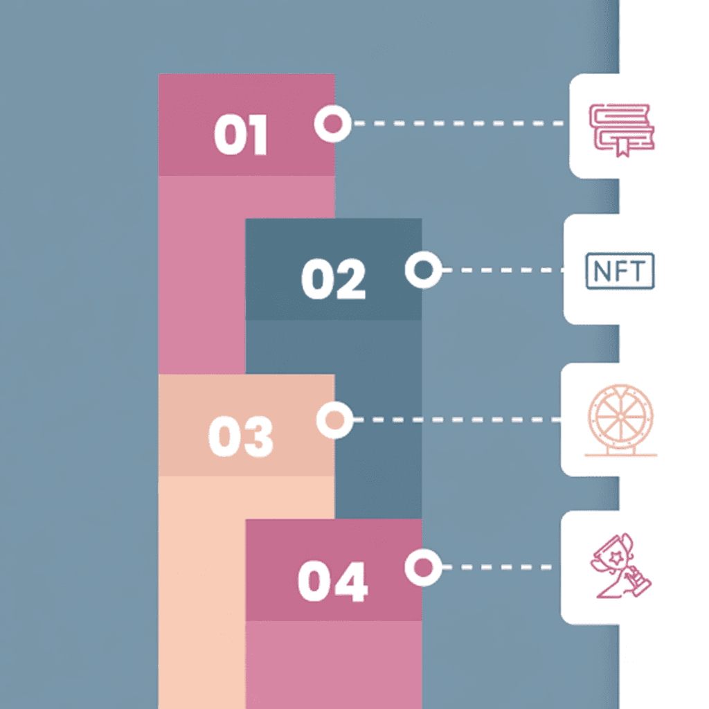 Representación ilustrada de los pasos del sorteo VitalChain